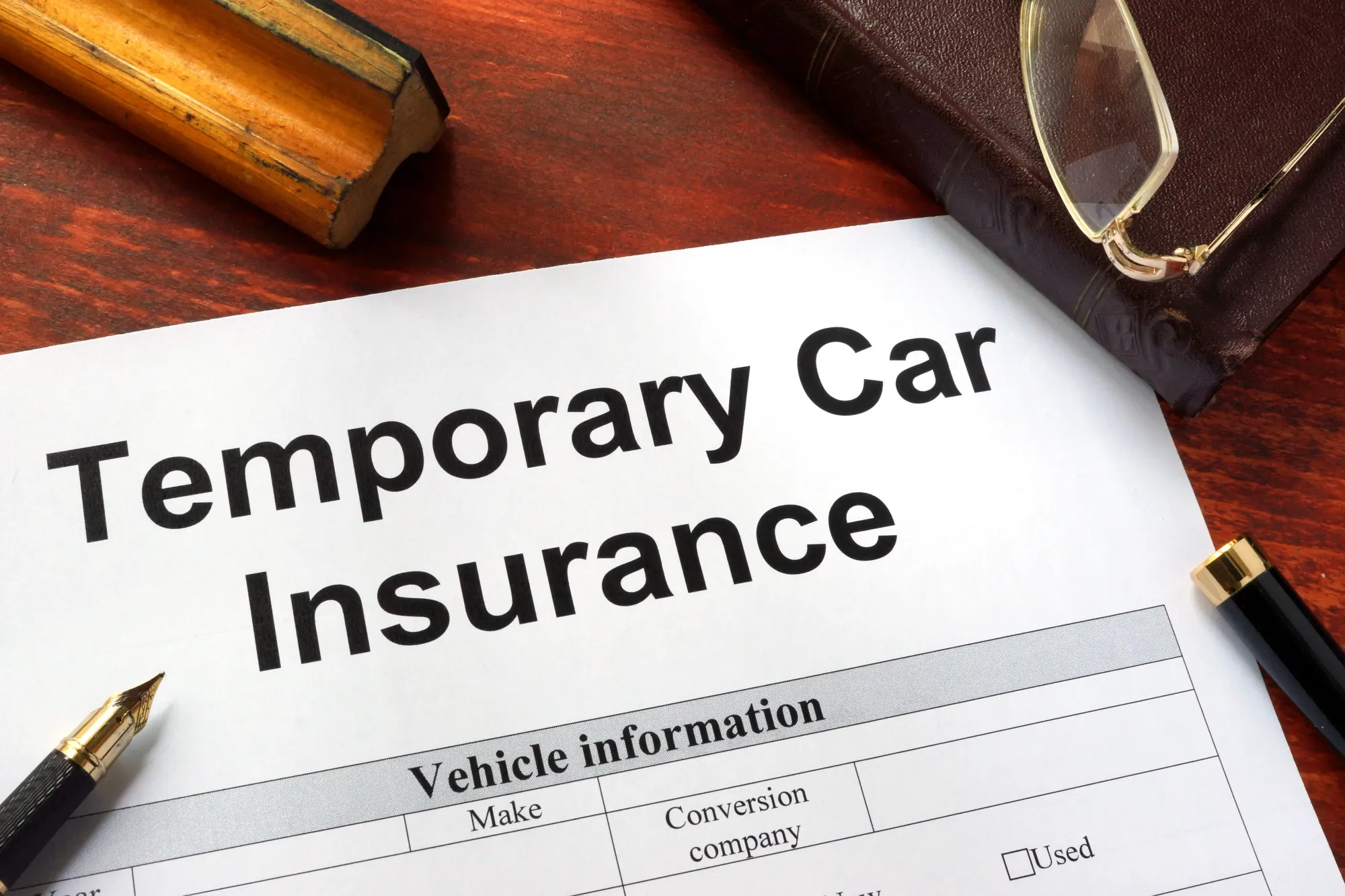Temporary car insurance contract.